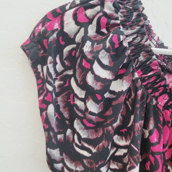 Worthington Pink & Black Blouse Top Women's Size Small - Picture 4 of 9